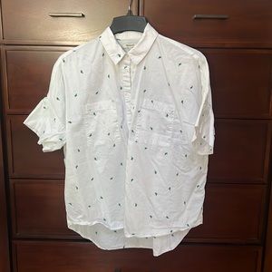 Madewell courier shirt. Large. Cactus embroidery.